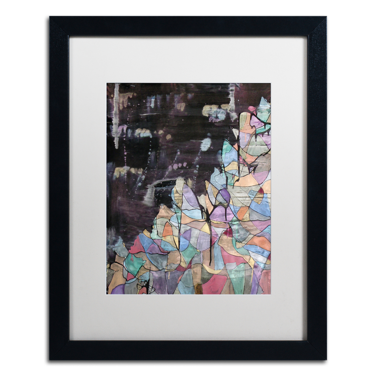 Lauren Moss 'Shiveluch' Black Wooden Framed Art 18 X 22 Inches