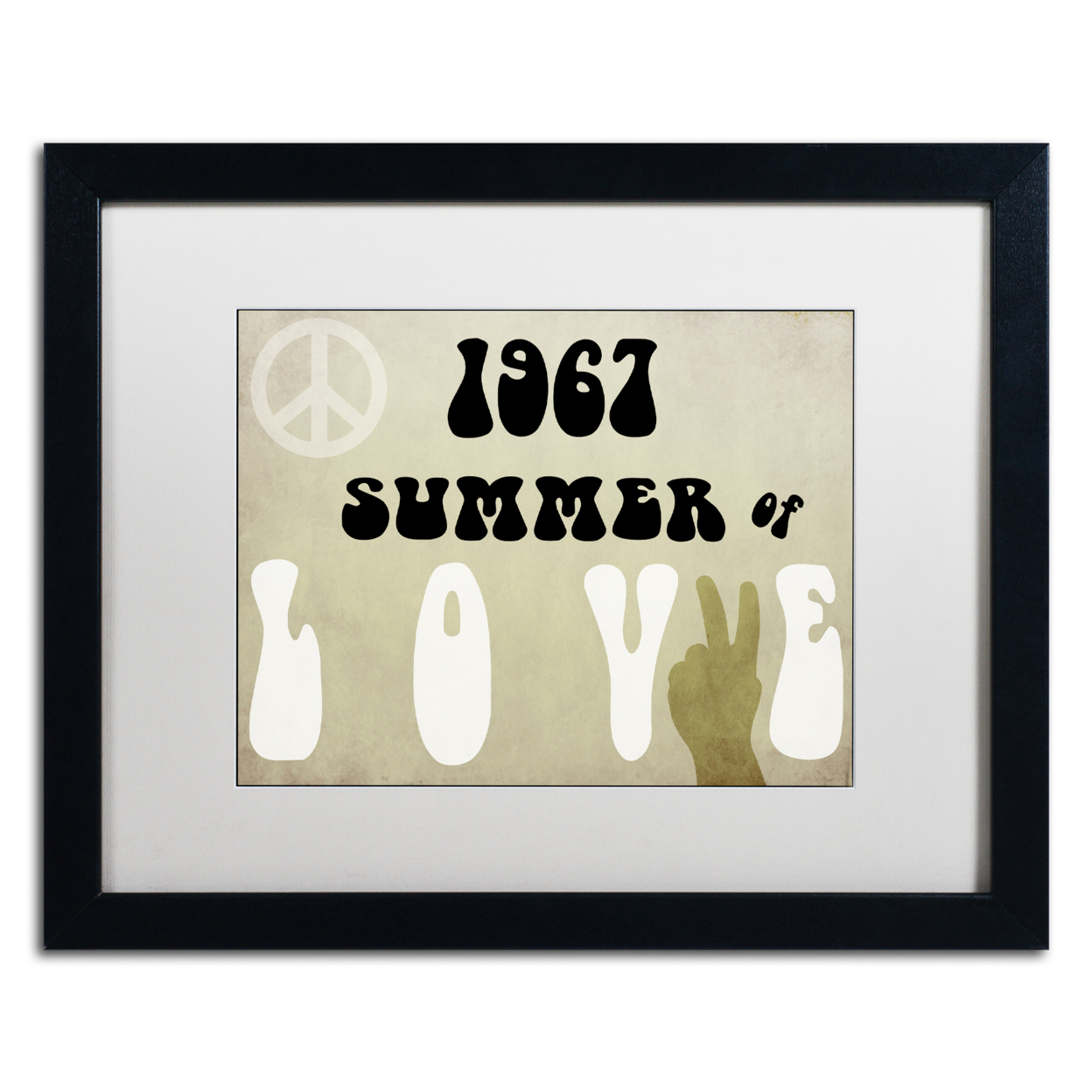 Color Bakery 'Summer Of Love' Black Wooden Framed Art 18 X 22 Inches