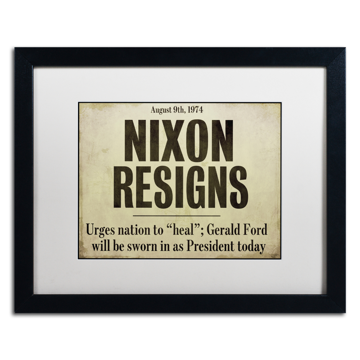 Color Bakery 'Nixon' Black Wooden Framed Art 18 X 22 Inches