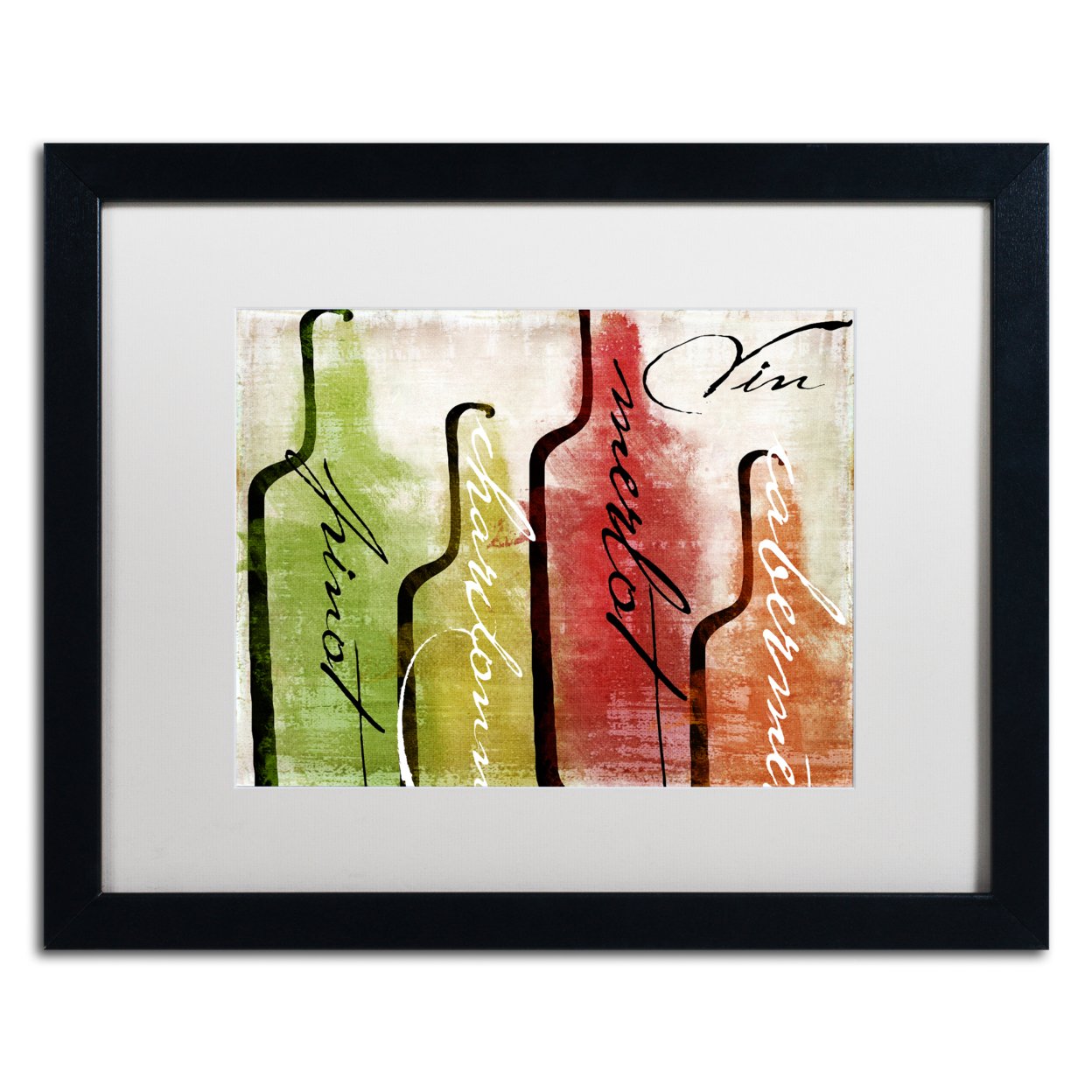 Color Bakery 'Wine Tasting I' Black Wooden Framed Art 18 X 22 Inches