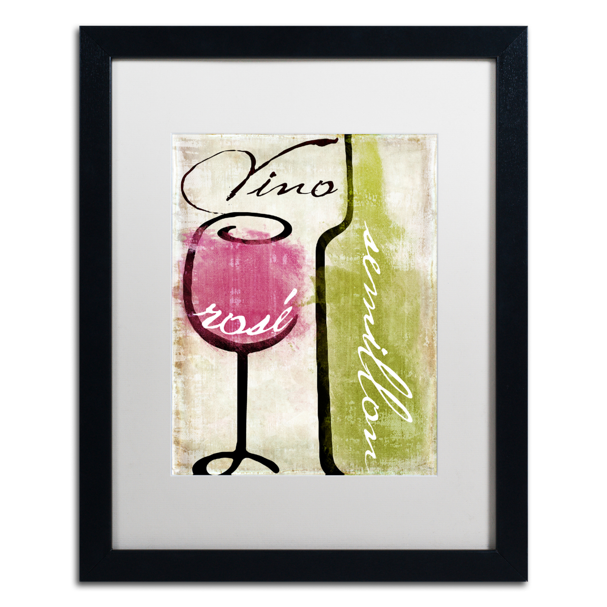 Color Bakery 'Wine Tasting IV' Black Wooden Framed Art 18 X 22 Inches
