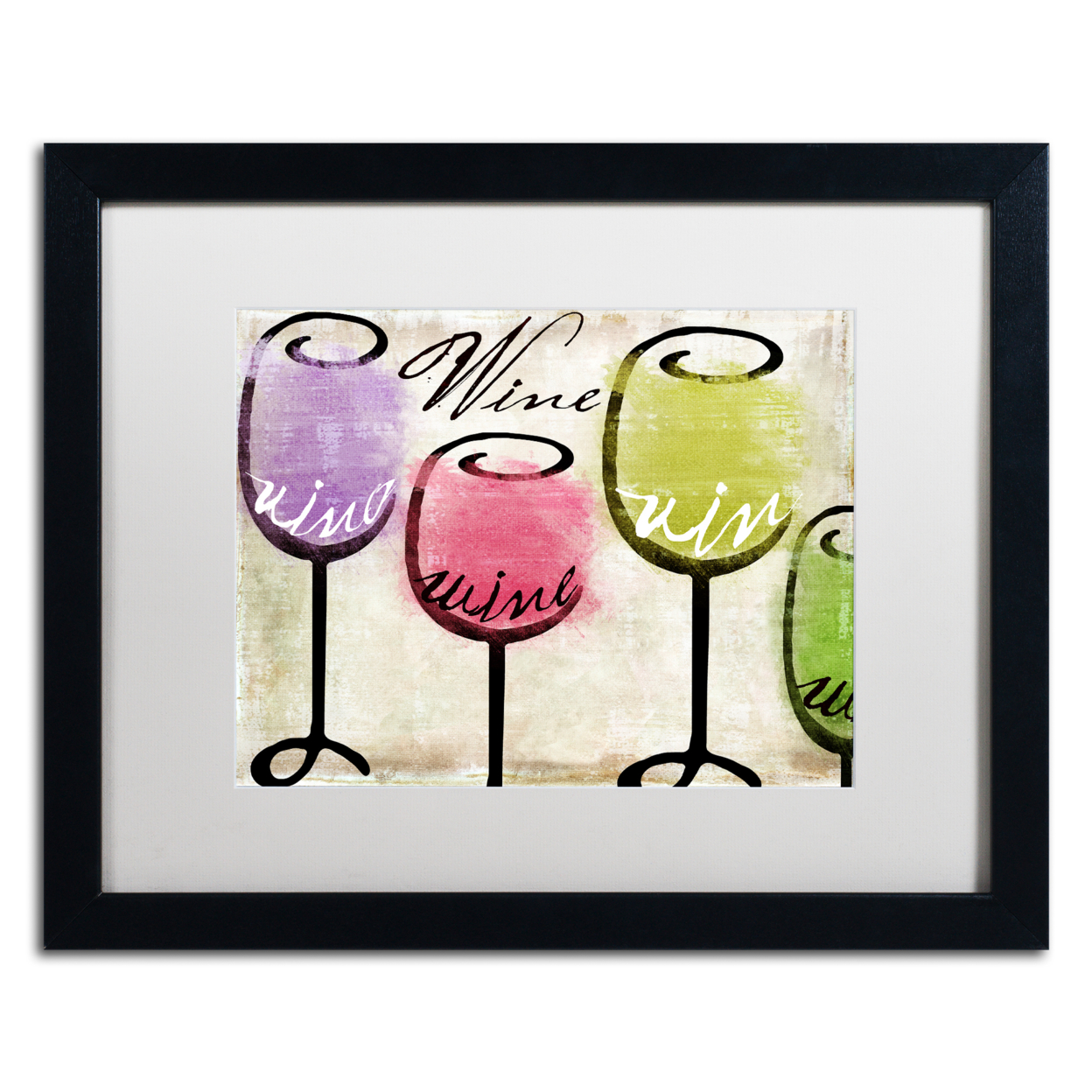 Color Bakery 'Wine Tasting III' Black Wooden Framed Art 18 X 22 Inches