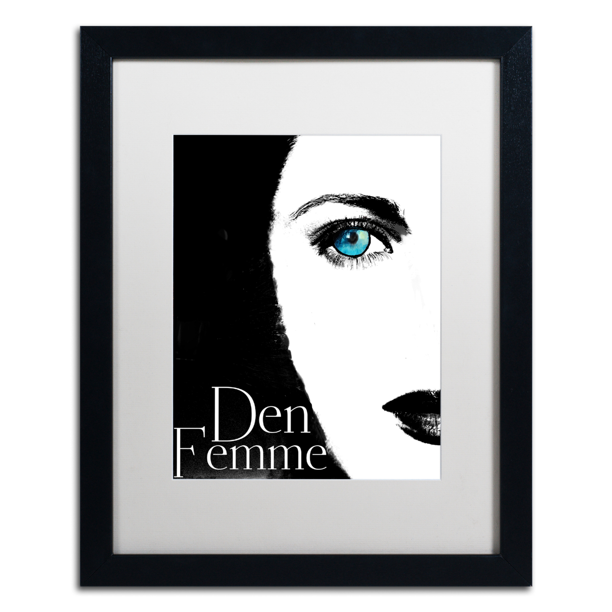 Color Bakery 'Femme Den II' Black Wooden Framed Art 18 X 22 Inches