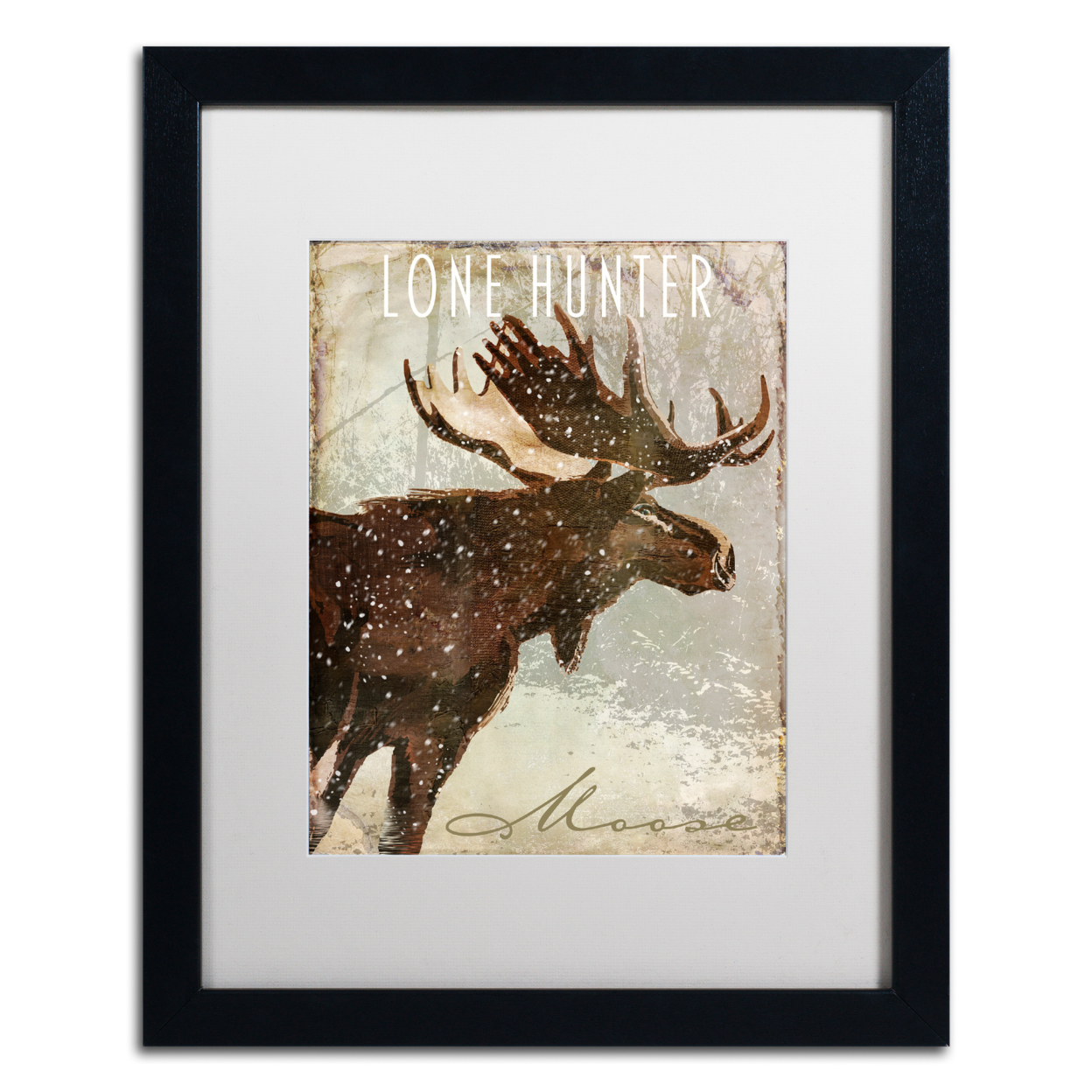 Color Bakery 'Winter Game Four' Black Wooden Framed Art 18 X 22 Inches