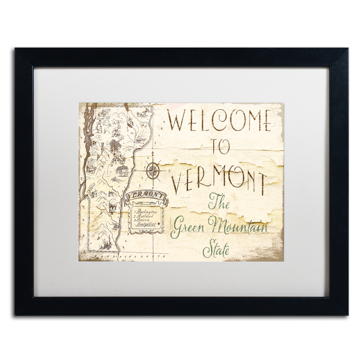 Color Bakery 'Vermont Summer IX' Black Wooden Framed Art 18 X 22 Inches