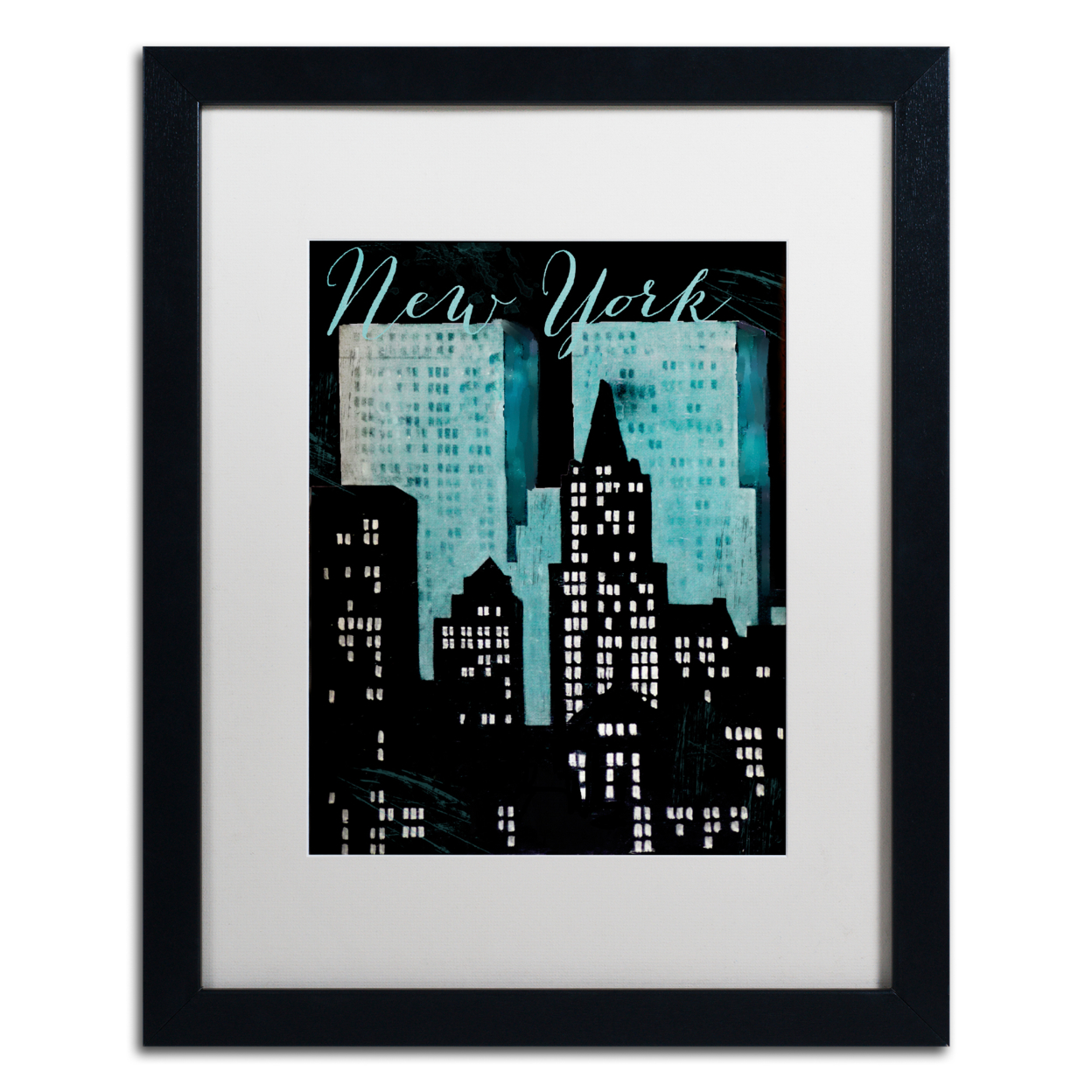 Color Bakery 'Retro Cities I' Black Wooden Framed Art 18 X 22 Inches