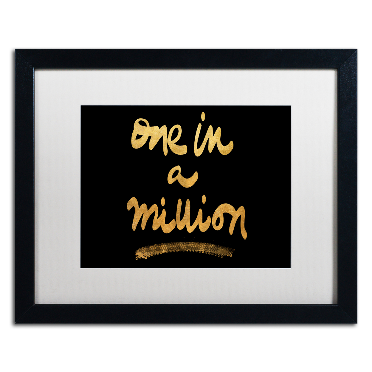Lisa Powell Braun 'Million On Black' Black Wooden Framed Art 18 X 22 Inches