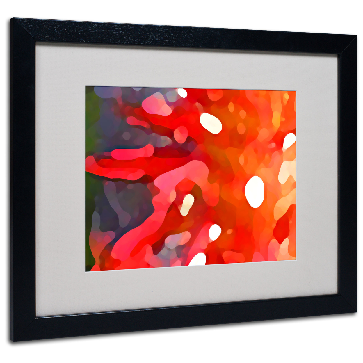 Amy Vangsgard 'Red Sun' Black Wooden Framed Art 18 X 22 Inches