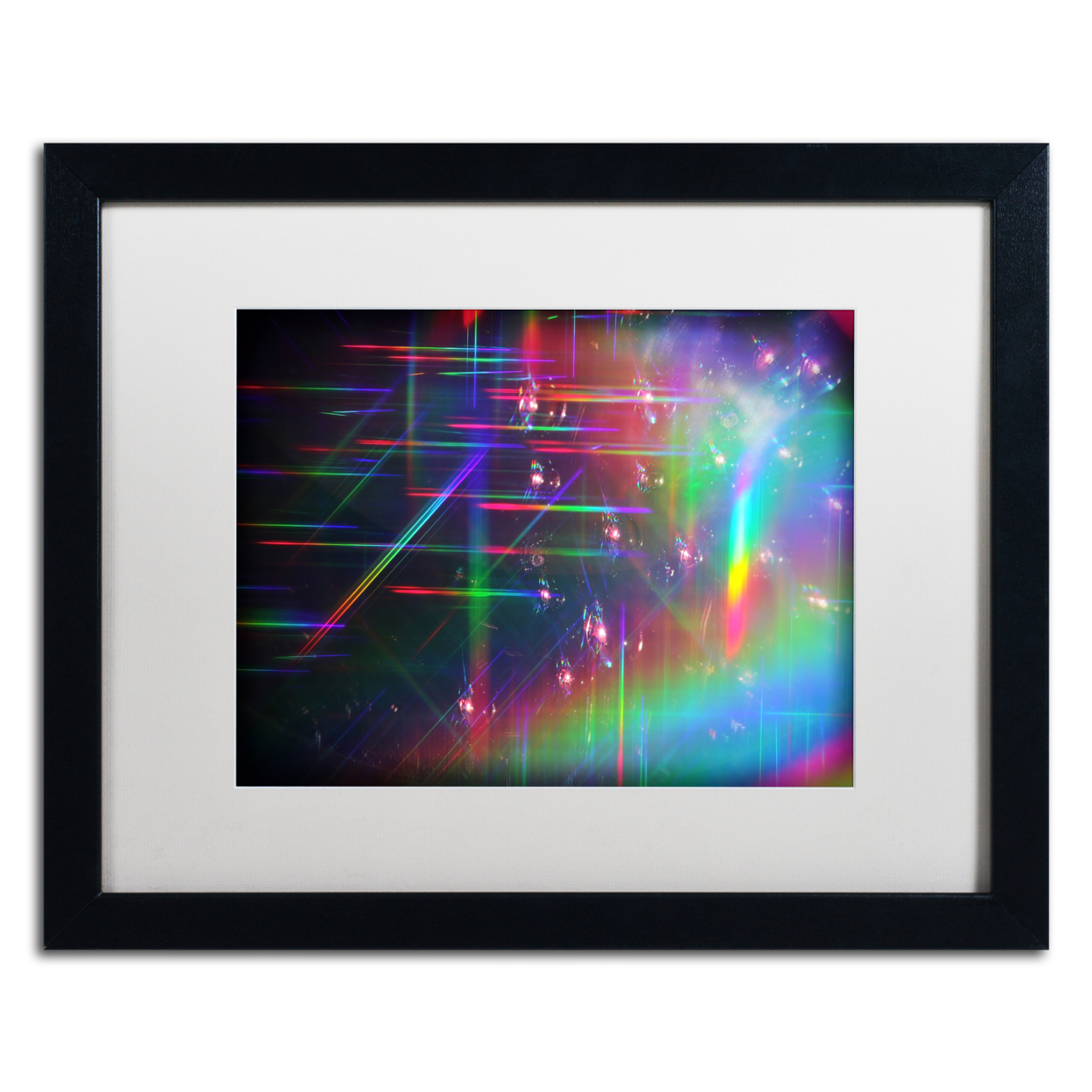 Beata Czyzowska Young 'Rainbow Logistics IV' Black Wooden Framed Art 18 X 22 Inches