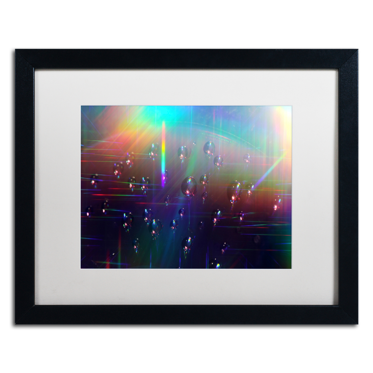 Beata Czyzowska Young 'Rainbow Logistics V' Black Wooden Framed Art 18 X 22 Inches