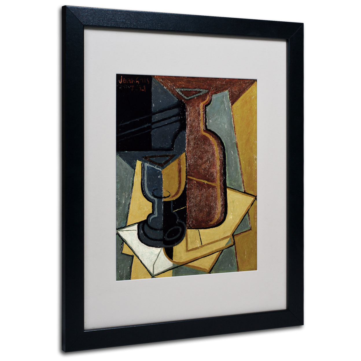 Abstract I' Black Wooden Framed Art 18 X 22 Inches