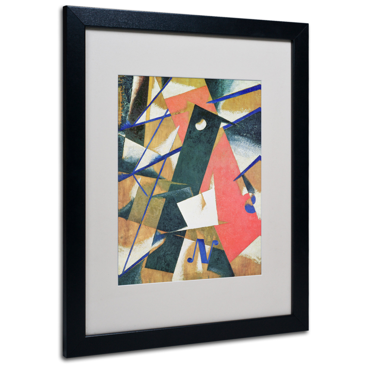 Abstract II' Black Wooden Framed Art 18 X 22 Inches