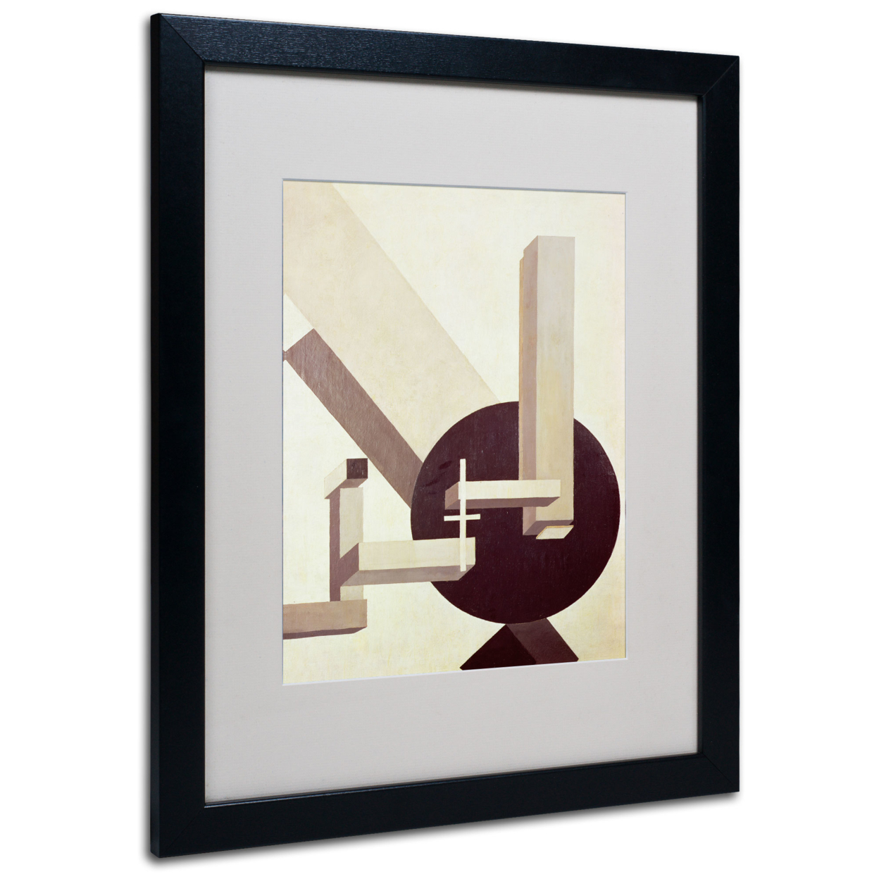 Eliezer Lissitzky 'Proun 10 1910' Black Wooden Framed Art 18 X 22 Inches