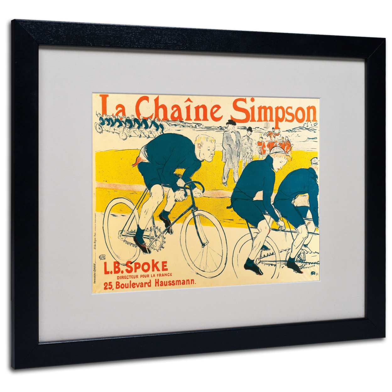 Henri Toulouse-Lautrec 'Catene Simpson' Black Wooden Framed Art 18 X 22 Inches