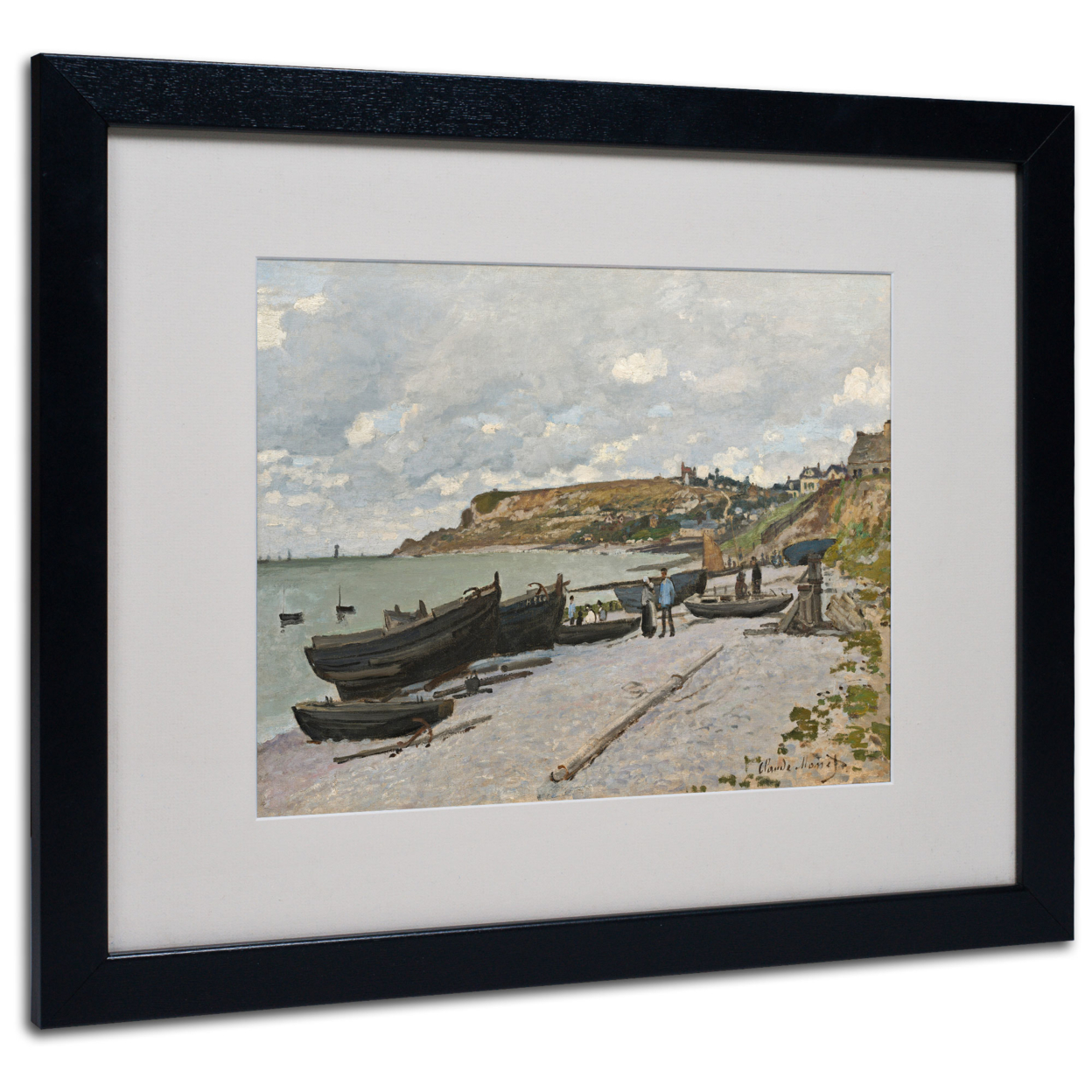 Claude Monet 'Sainte-Adresse 1867' Black Wooden Framed Art 18 X 22 Inches