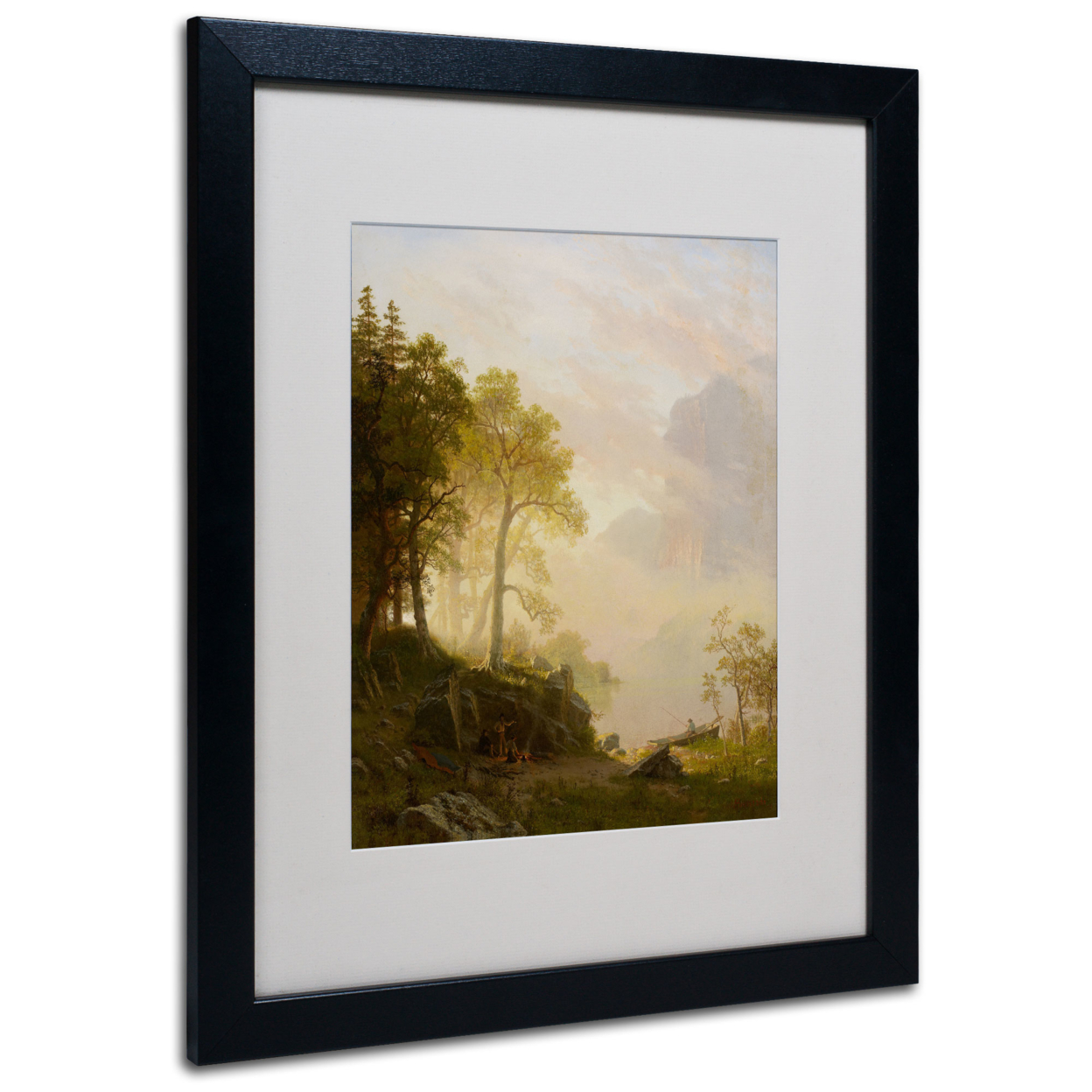 Albert Bierstadt 'The Merced River' Black Wooden Framed Art 18 X 22 Inches