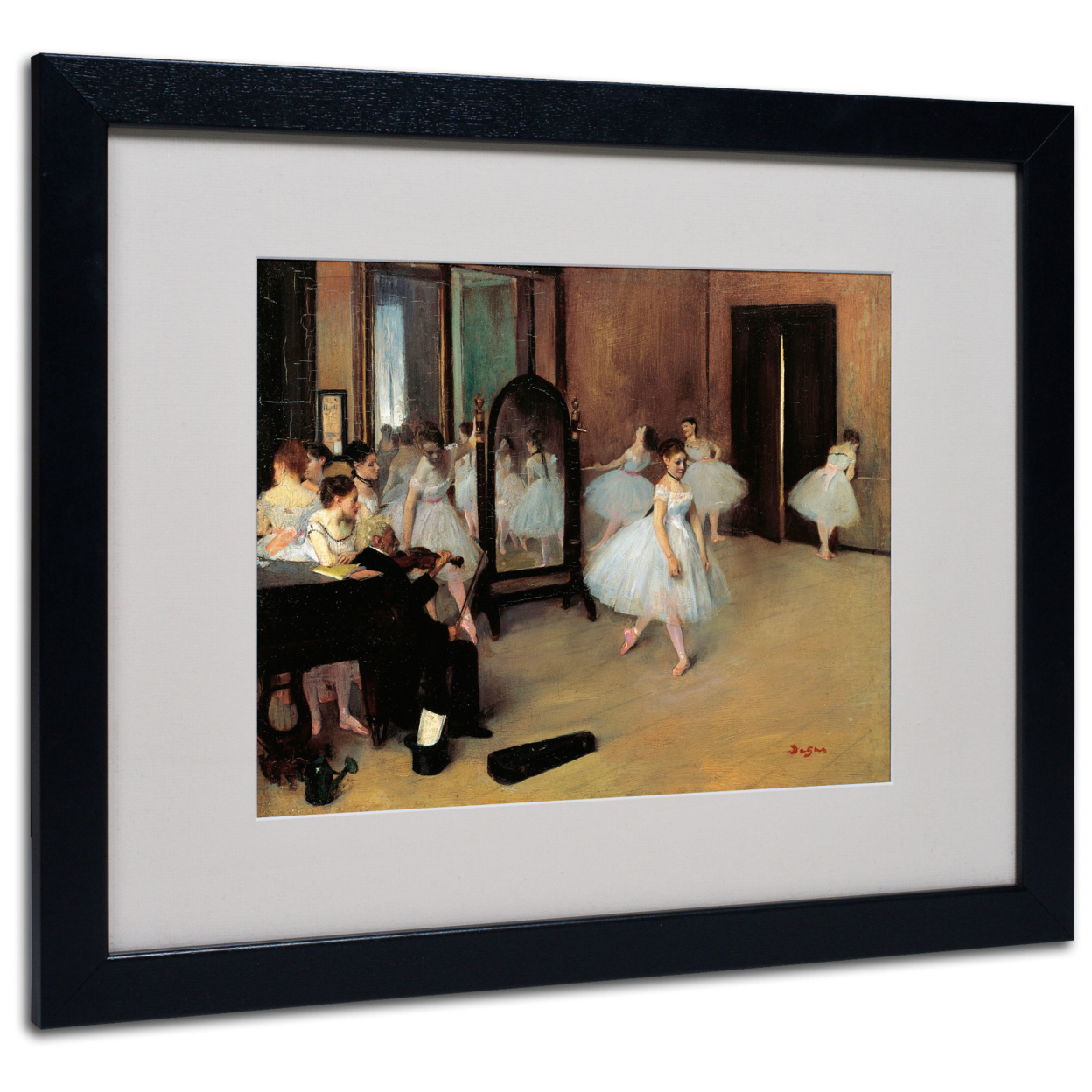 Edgar Degas 'The School Of Dance 1871' Black Wooden Framed Art 18 X 22 Inches