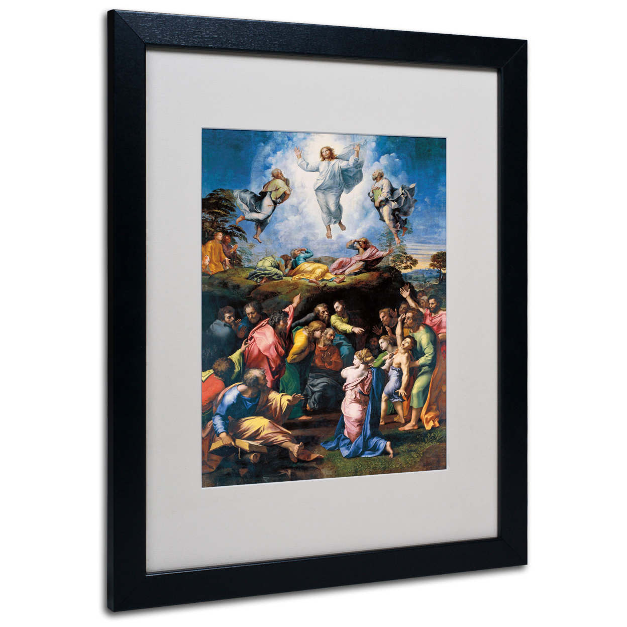 Raphael 'The Transfiguration 1519-20' Black Wooden Framed Art 18 X 22 Inches
