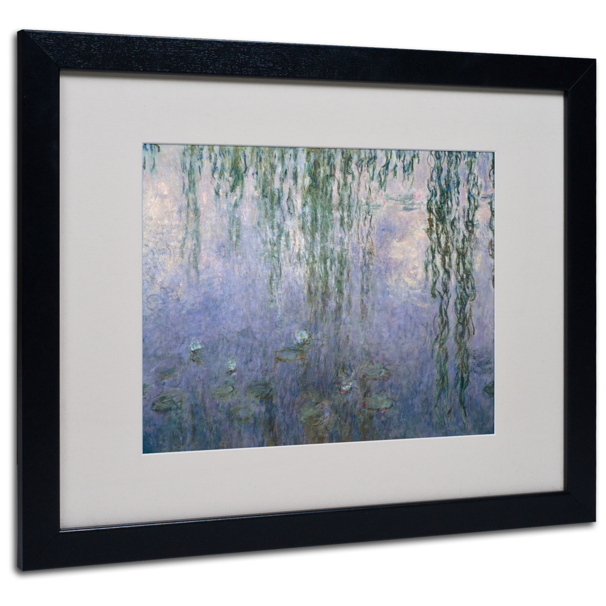 Claude Monet 'Water Lilies III 1840-1926' Black Wooden Framed Art 18 X 22 Inches