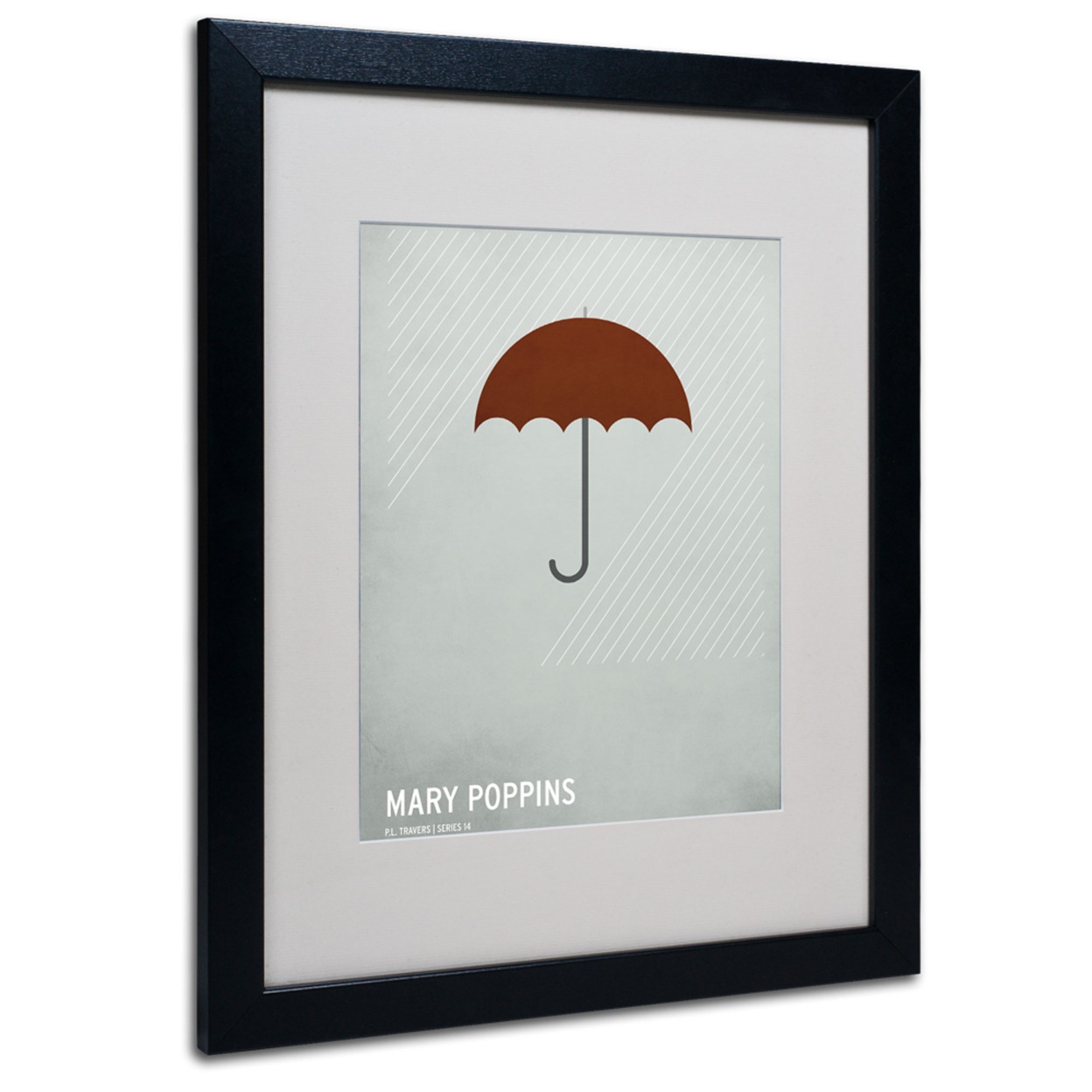 Christian Jackson 'Mary Poppins' Black Wooden Framed Art 18 X 22 Inches