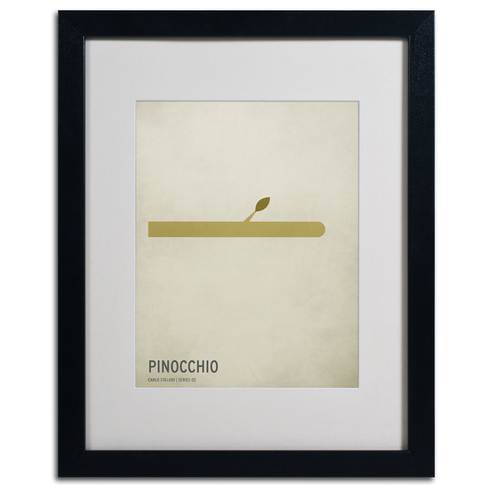 Christian Jackson 'Pinocchio' Black Wooden Framed Art 18 X 22 Inches