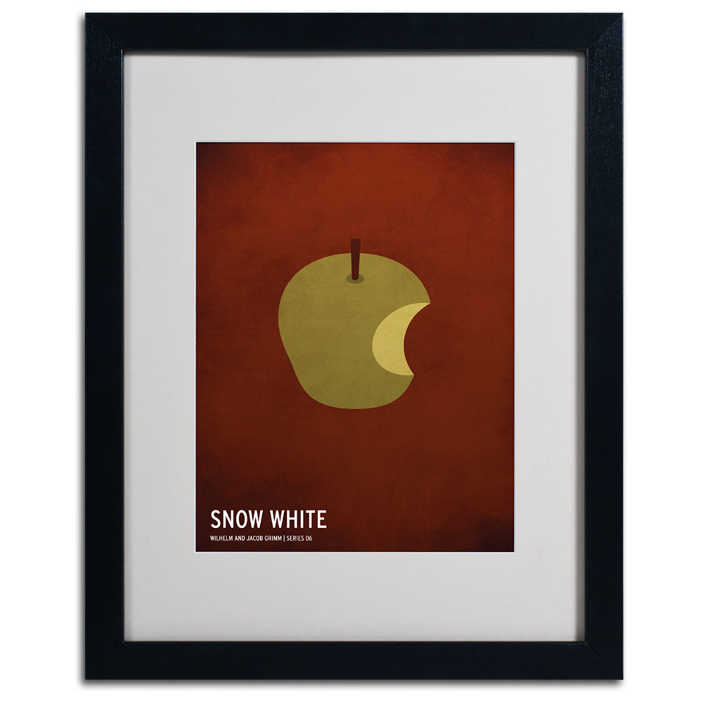 Christian Jackson 'Snow White' Black Wooden Framed Art 18 X 22 Inches