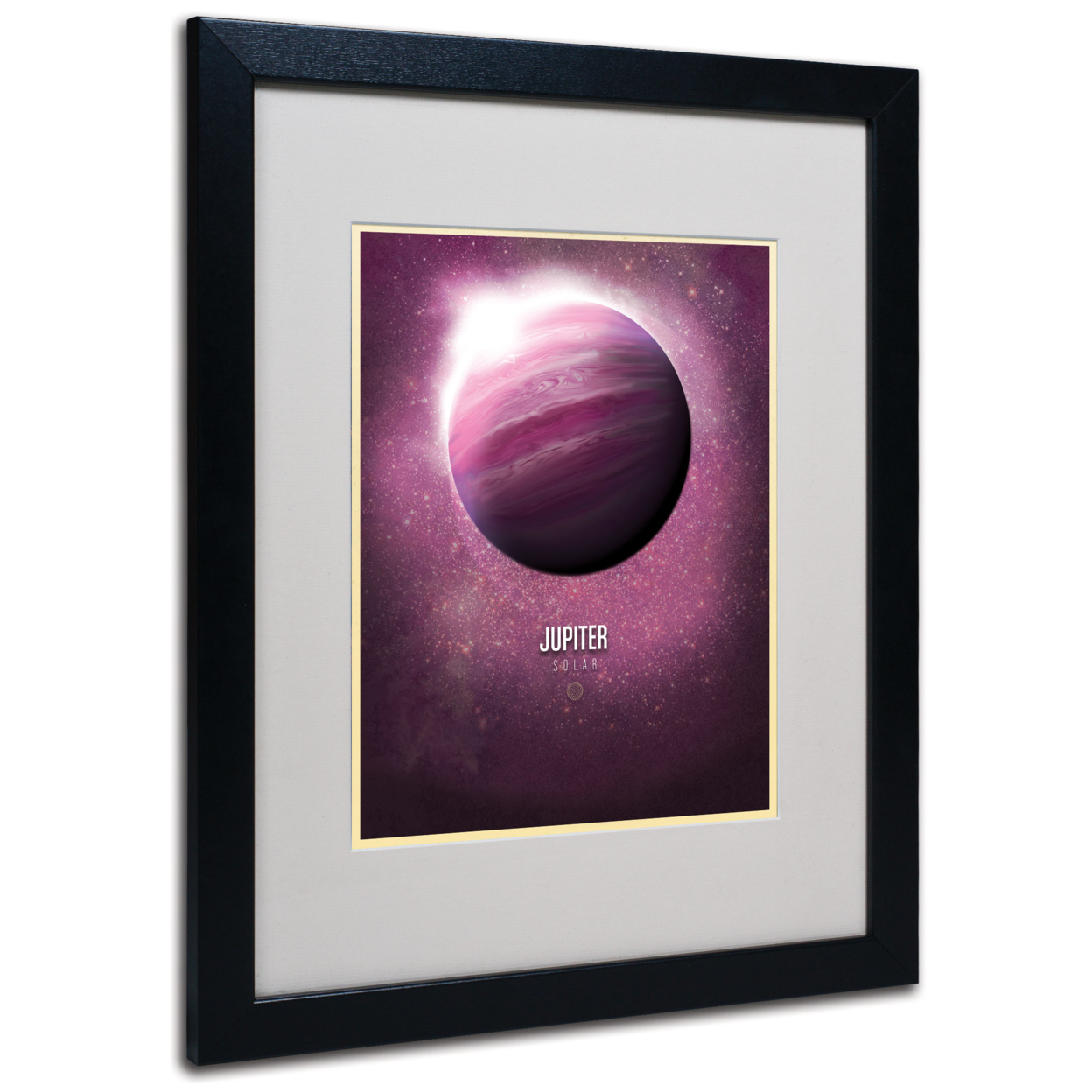 Christian Jackson 'Jupiter' Black Wooden Framed Art 18 X 22 Inches