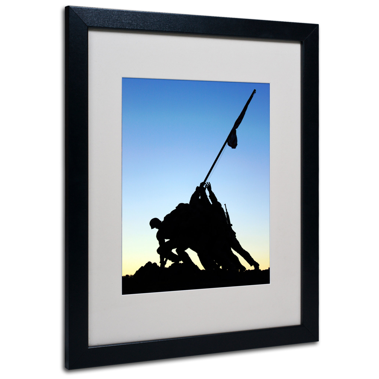 Gregory O'Hanlon 'Iwo Jima Memorial' Black Wooden Framed Art 18 X 22 Inches