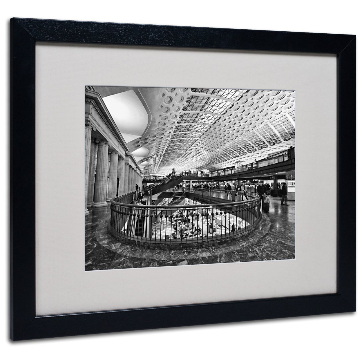 Gregory O'Hanlon 'Union Station Shops' Black Wooden Framed Art 18 X 22 Inches