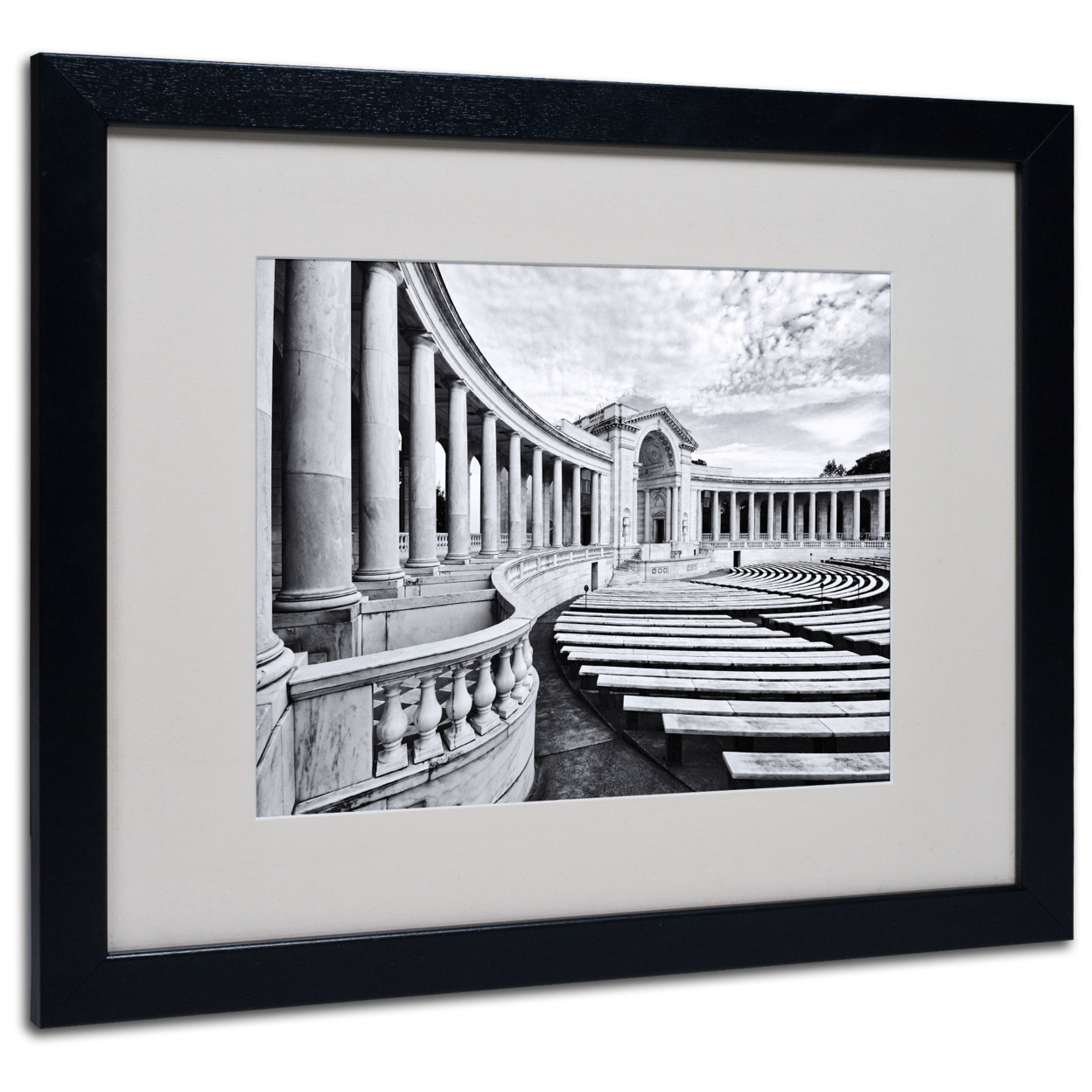 Gregory O'Hanlon 'Arlington Cemetery' Black Wooden Framed Art 18 X 22 Inches