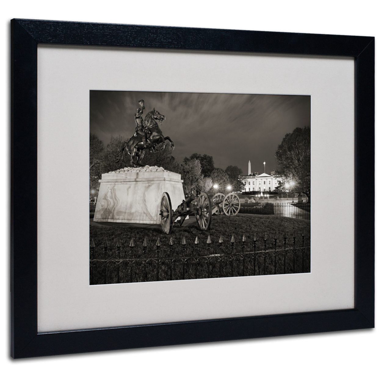 Gregory O'Hanlon 'Lafayette Square' Black Wooden Framed Art 18 X 22 Inches