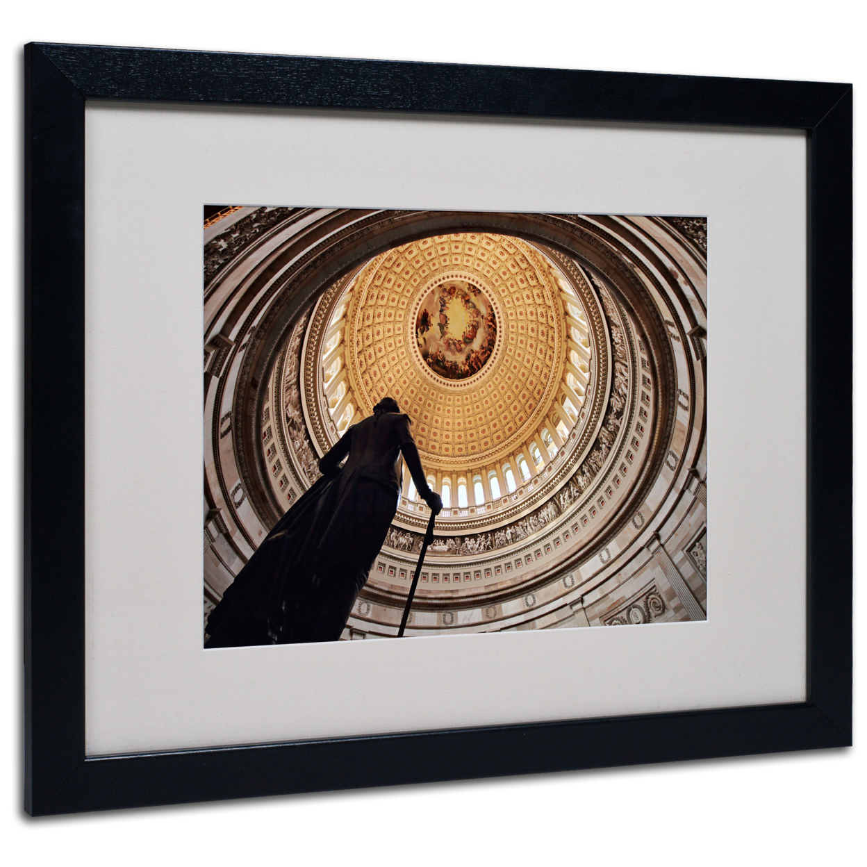 Gregory O'Hanlon 'US Capitol Rotunda' Black Wooden Framed Art 18 X 22 Inches