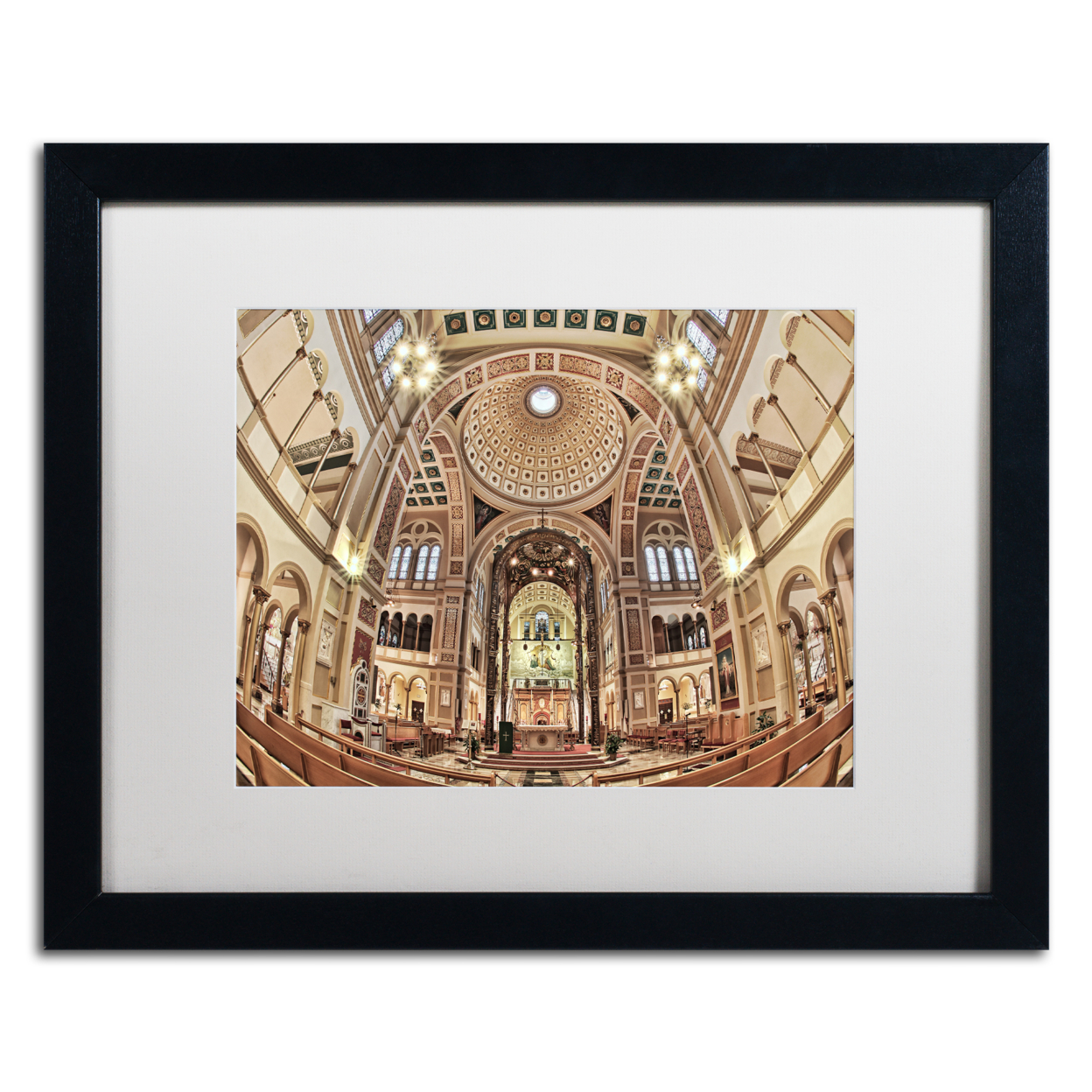 Gregory O'Hanlon 'Franciscan Monastery' Black Wooden Framed Art 18 X 22 Inches