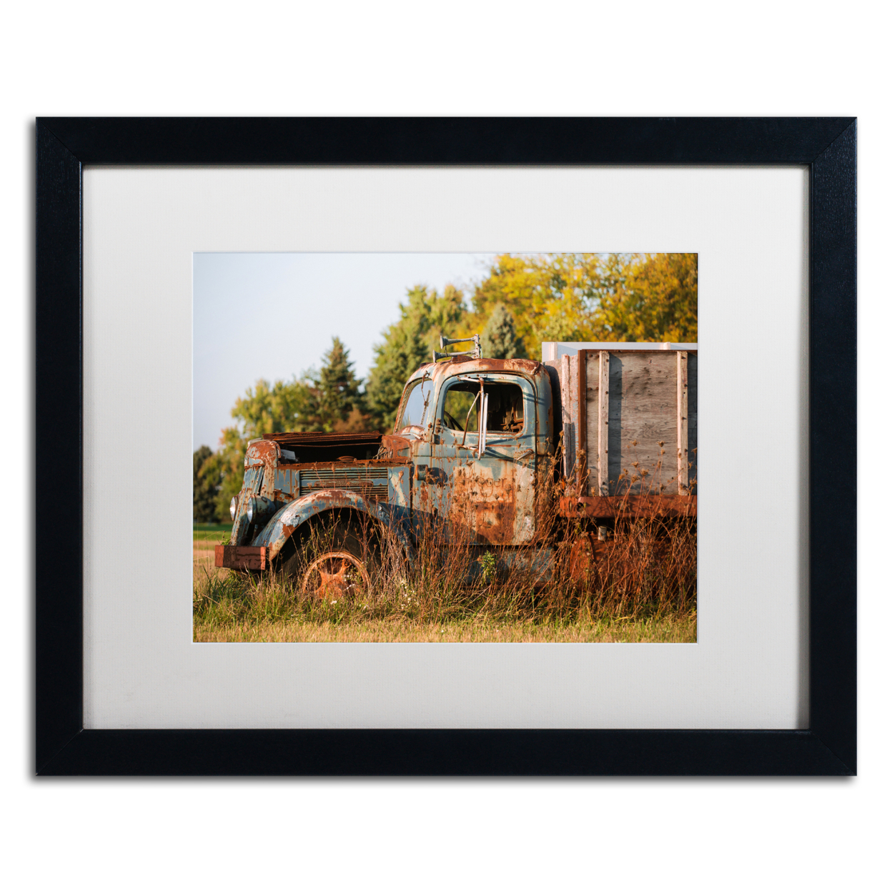 Jason Shaffer 'Findlay Truck' Black Wooden Framed Art 18 X 22 Inches