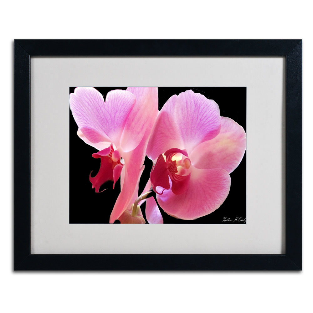 Kathie McCurdy 'Orchid' Black Wooden Framed Art 18 X 22 Inches