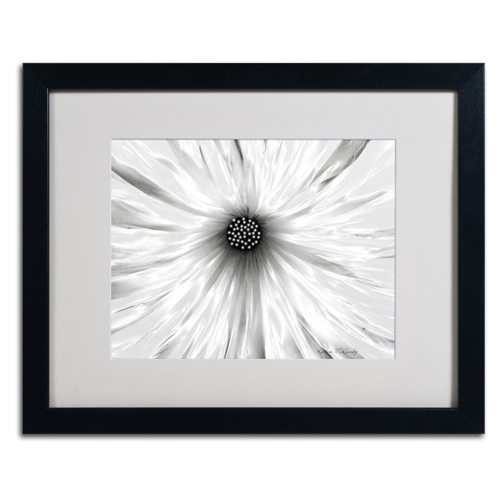 Kathie McCurdy 'White Garden' Black Wooden Framed Art 18 X 22 Inches