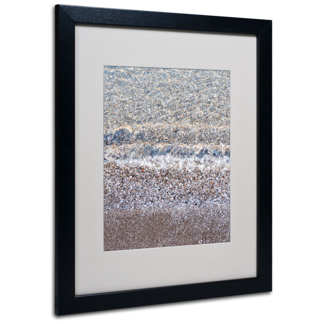 Kurt Shaffer 'Lakeshore Abstract 2' Black Wooden Framed Art 18 X 22 Inches