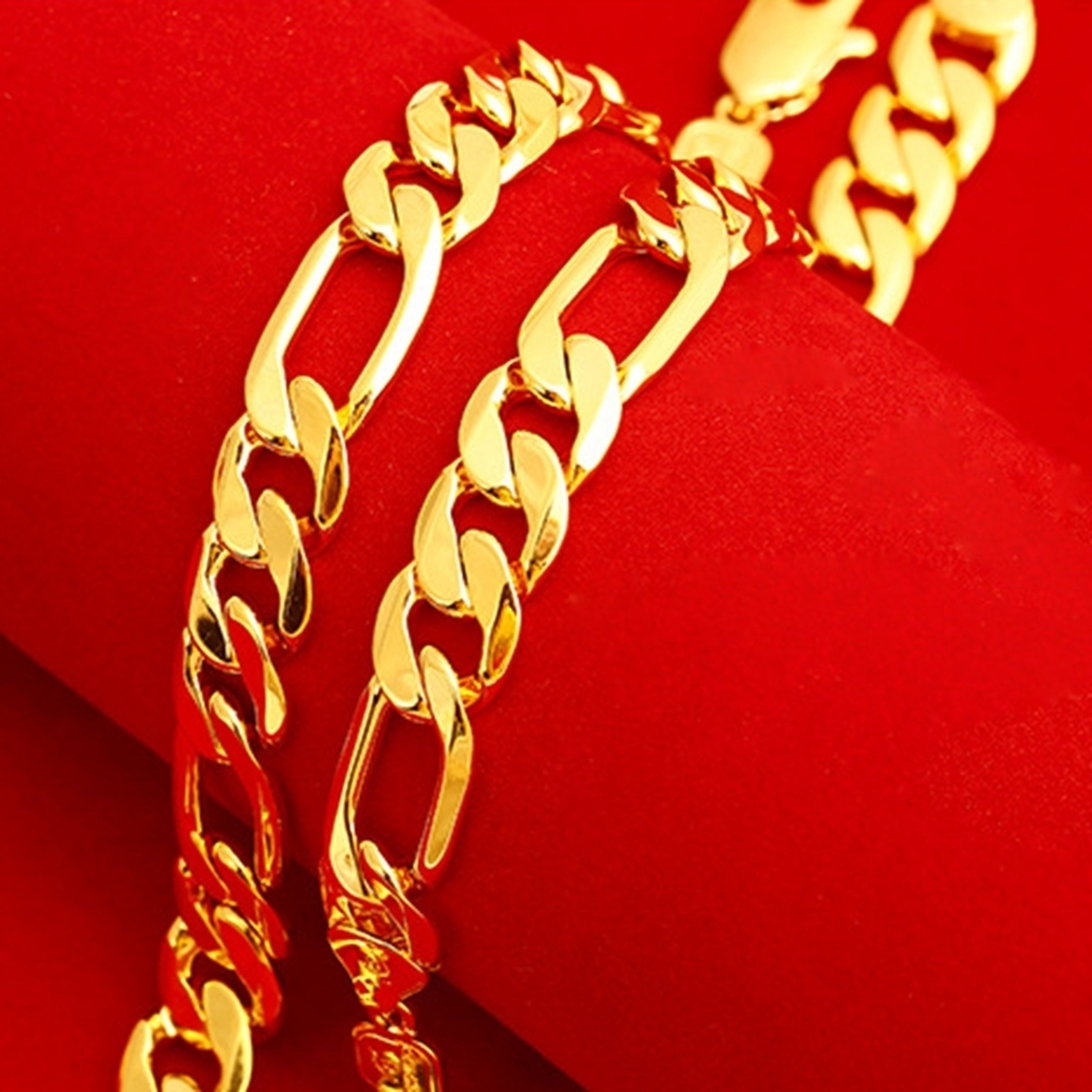 14k Yellow Gold Filled Figaro Chain 24 10MM Unisex
