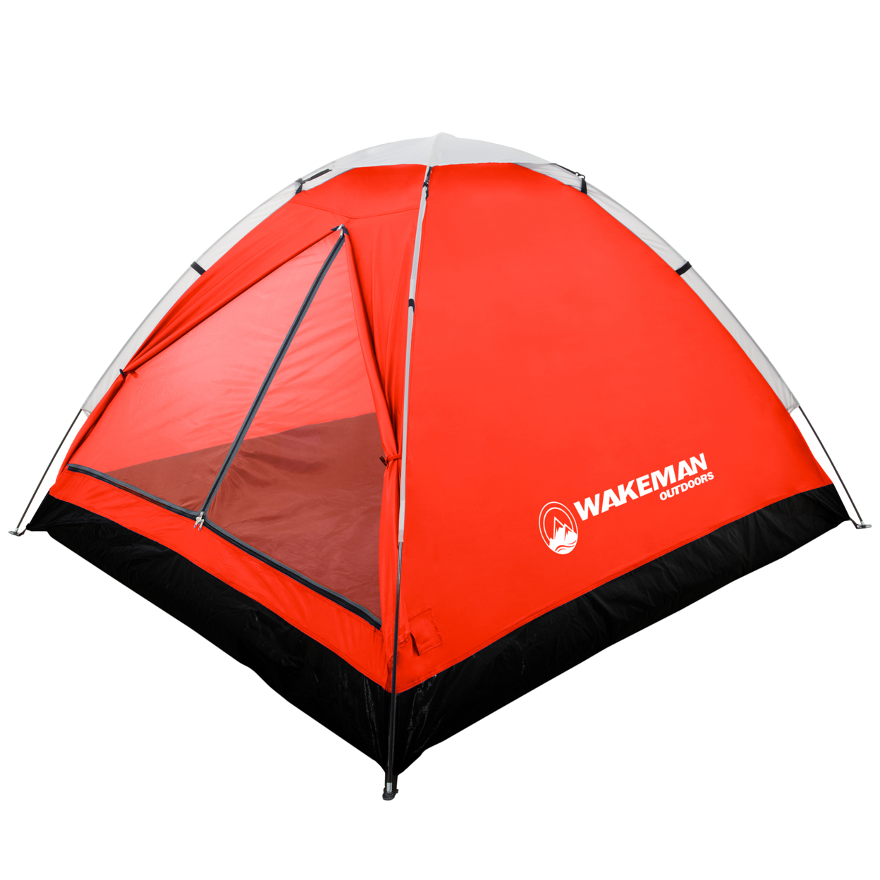 2-Person Tent, Water Resistant Dome Tent For Camping With Removable Rain Fly And Carry Bag, Lost River 2 Person Tent (Red/Gray)