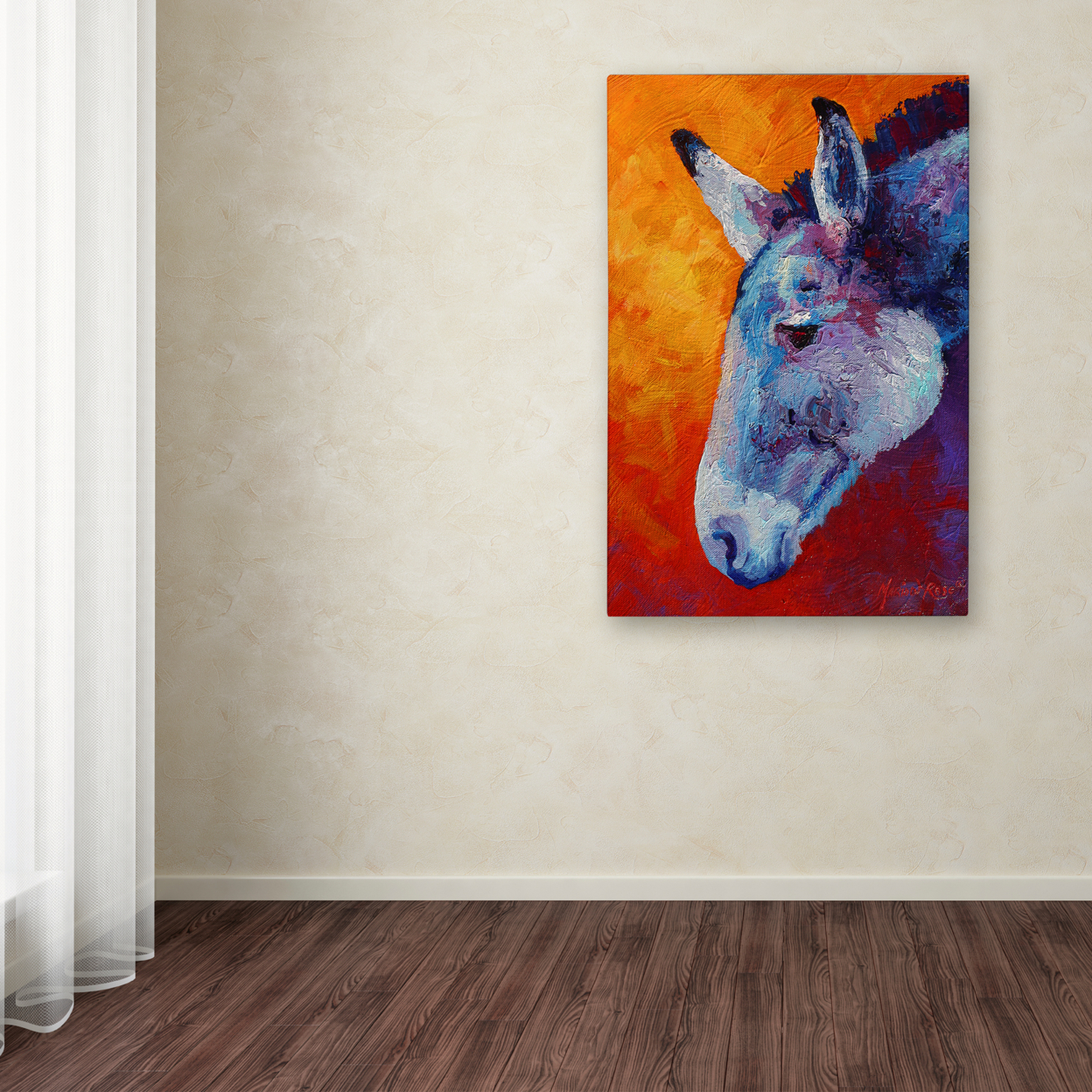 Marion Rose 'Burro IV' Ready To Hang Canvas Art 12 X 19 Inches Made In USA