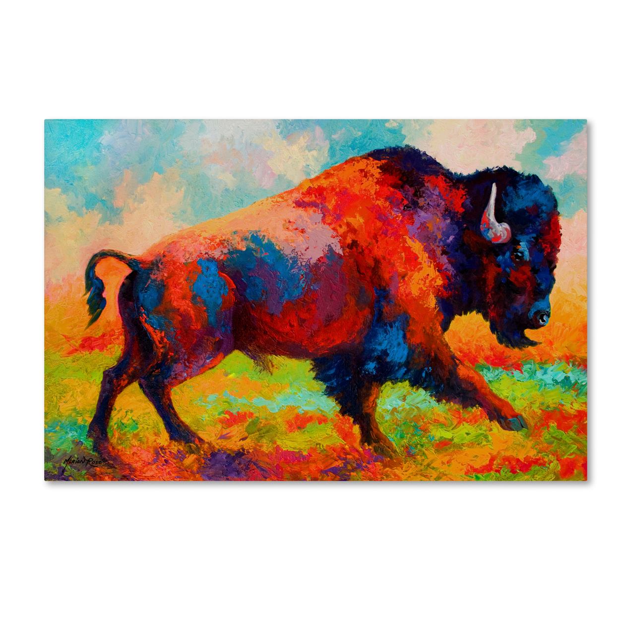 Marion Rose 'Running Free' Ready To Hang Canvas Art 12 X 19 Inches Made In USA