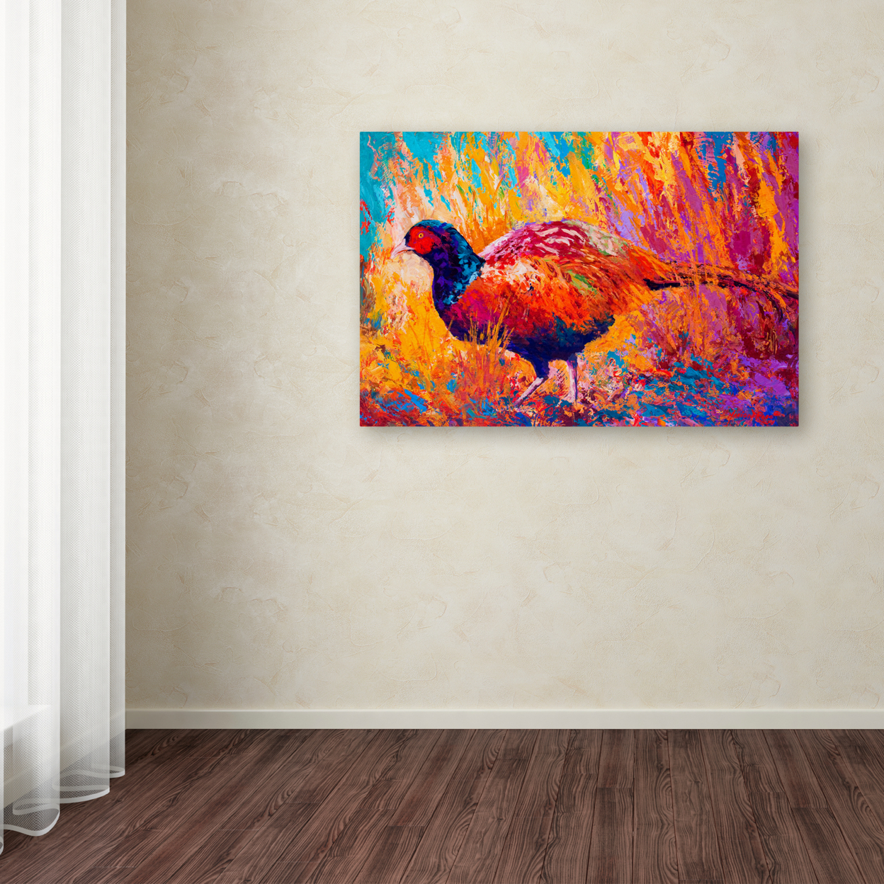 Marion Rose 'Pheasant' Ready To Hang Canvas Art 12 X 19 Inches Made In USA