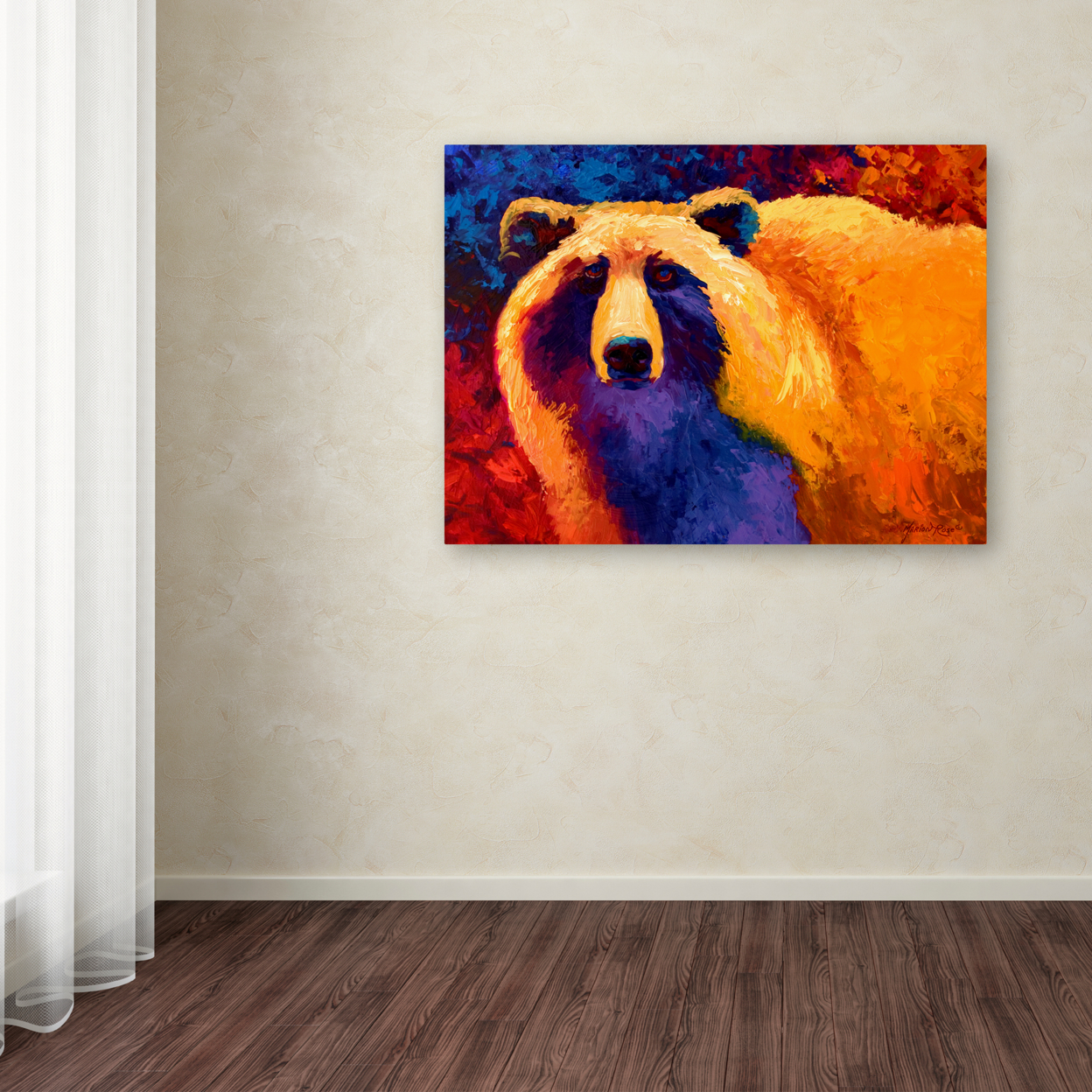 Marion Rose 'Ab Grizz II' Ready To Hang Canvas Art 14 X 19 Inches Made In USA