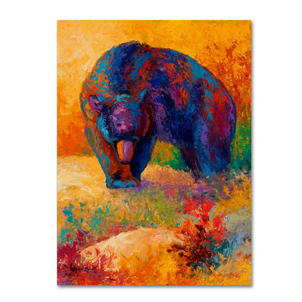 Marion Rose 'Berry Hunting' Ready To Hang Canvas Art 14 X 19 Inches Made In USA