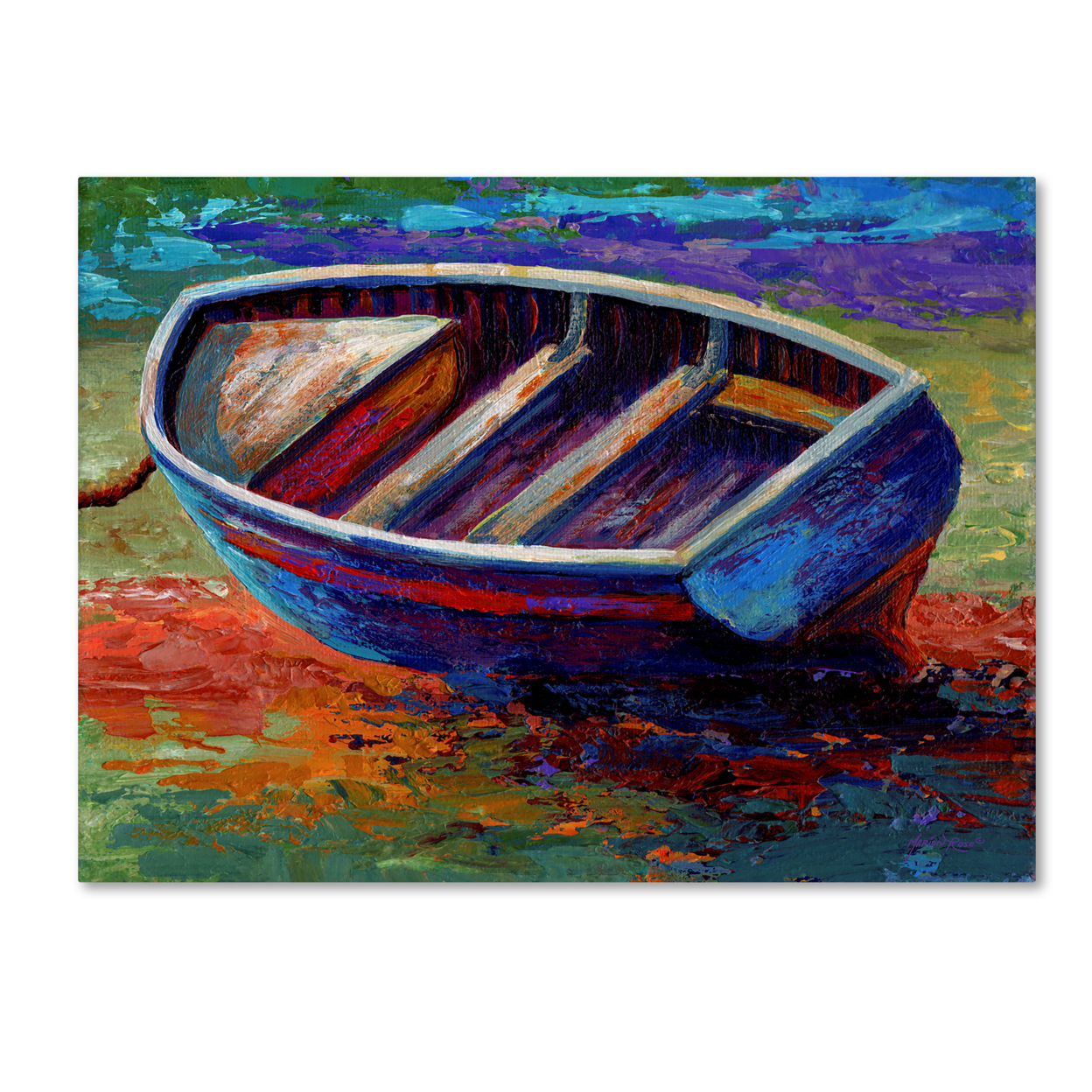 Marion Rose 'Boat 4' Ready To Hang Canvas Art 14 X 19 Inches Made In USA