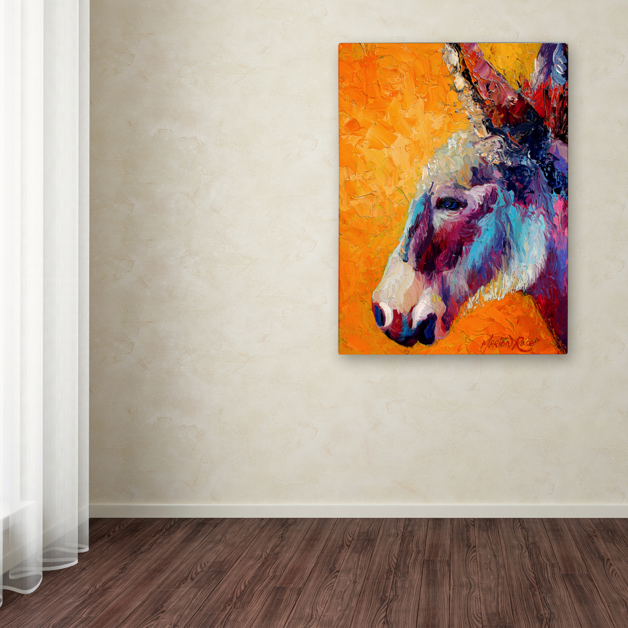 Marion Rose 'Burro II 1' Ready To Hang Canvas Art 14 X 19 Inches Made In USA