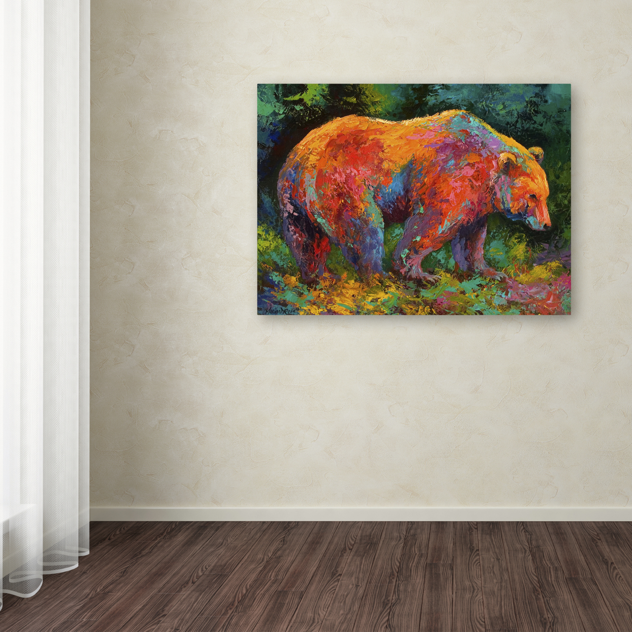 Marion Rose 'Deep Woods Grizz' Ready To Hang Canvas Art 14 X 19 Inches Made In USA