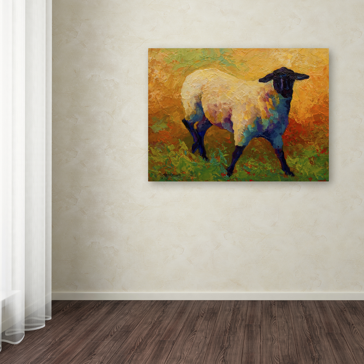 Marion Rose 'Ewe Portrait IV' Ready To Hang Canvas Art 14 X 19 Inches Made In USA