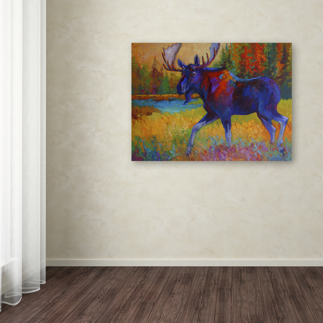 Marion Rose 'Majestic Moose' Ready To Hang Canvas Art 14 X 19 Inches Made In USA