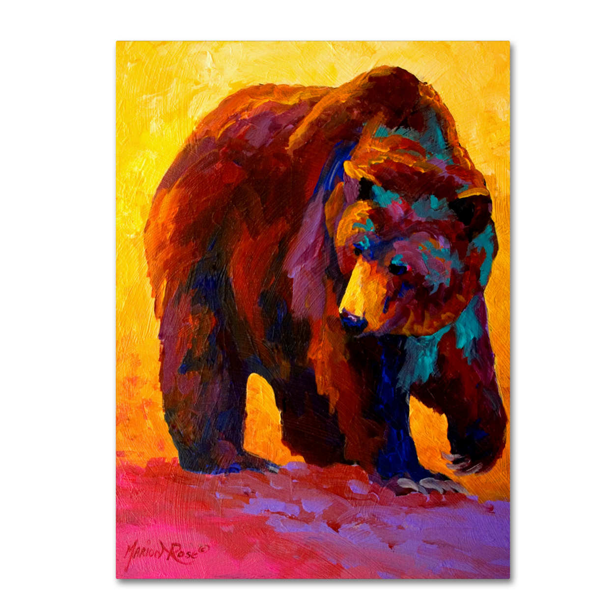 Marion Rose 'My Fish Grizz' Ready To Hang Canvas Art 14 X 19 Inches Made In USA
